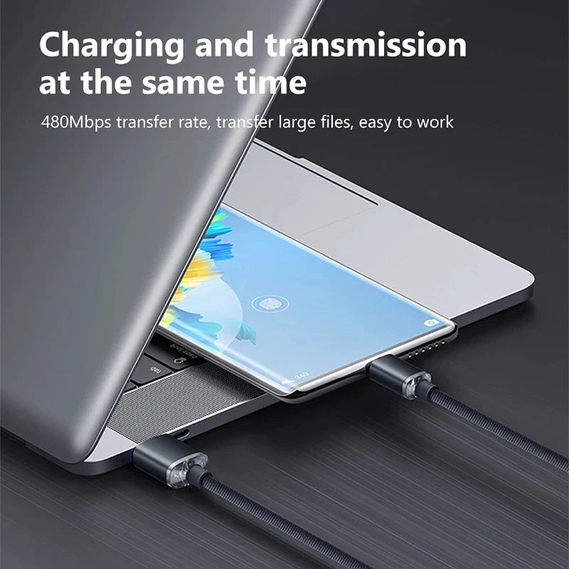 TurboCharge 120W USB-C Fast Charging Cable for Samsung, Xiaomi, Realme & Huawei.